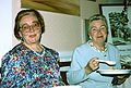 June 9, 1990 - Merrimac, Masachusetts.<br />Egils' 50th surprise birthday celebration.<br />Velta and Mirdza.