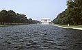 August 27, 1990 - Washington, District of Columbia.<br />Lincoln Memorial at the end of the Reflecting Pool.<br />The architect was Henry Bacon.