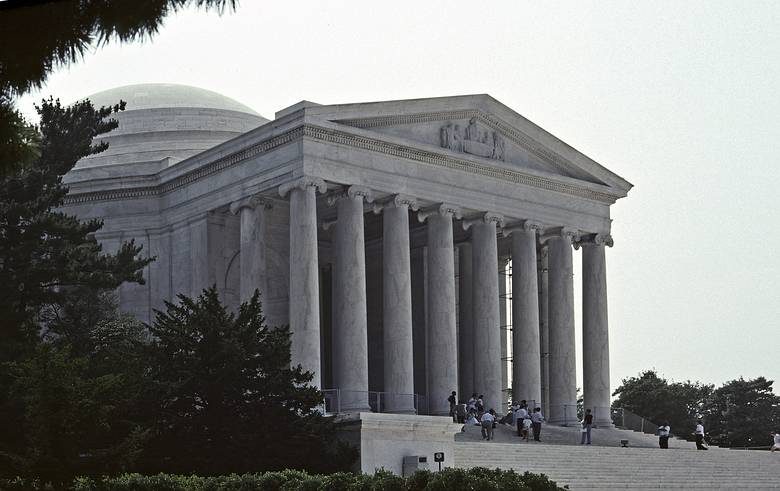 August 27, 1990 - Washington, District of Columbia.<br />Thomas Jefferson Memoial by architect John Russell Pope.