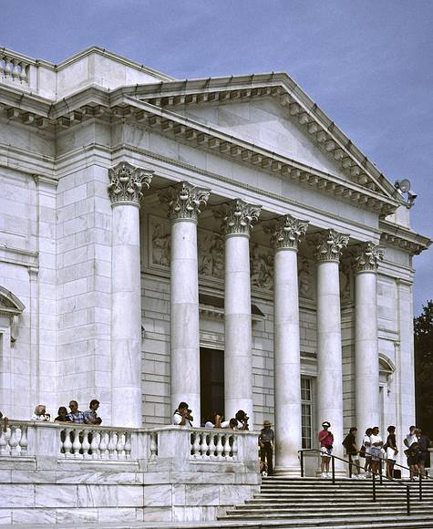 August 29, 1990 - Arlington National Cemetery, Arlington, Virginia.<br />The amphitheater behind the Tomb of the Unknown Soldier.