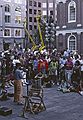 October 1990 - Boston, Massachusetts.<br />Artist perforning at Quincy Market.