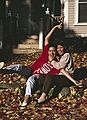 October 1990 - Merrimac, Massachusetts.<br />Melody and Natalia horsing around for the camera.