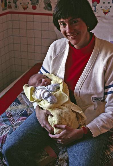 November 1990 - North Andover, Massachusetts.<br />Proud Leslie with Julian Ramon.