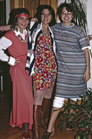 November 1990 - Merrimac, Massachusetts.<br />Natalia, Melody, and Becky decked out for Halloween.