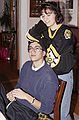 December 22, 1990 - Merrimac, Massachusetts.<br />Cranberry and popcorn or decorate the Christmas tree time.<br />Eric and Melody killing time while waiting for the popcorn.