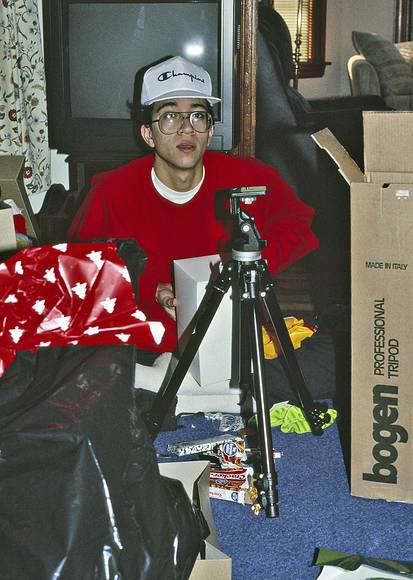 Dec. 25, 1990 - Merrimac, Massachusetts.<br />Eric with one of his present.