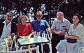 June 27, 1990 - Madrid, Spain.<br />Ivs, Baiba, Ronnie, Egils, and Joyce at a sidewalk cafe.<br />Baiba and I first met Ivs in 1953, when his father was appointed Latvian consul to Spain.