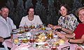 June 27, 1990 - Madrid, Spain.<br />Dinner with Salvador and Asuncin, parents of our to be Spanish exchange student.<br />Salvador, Joyce, Asuncin, and Baiba.