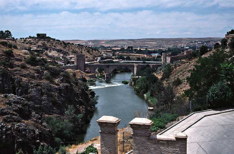 June 30, 1990 - Toledo, Spain.<br />Puente de San Martn over Rio Tajo.