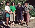 June 30, 1990 - Arges, Toledo, Spain.<br />At Villa Irene, Irene Cepeda's home.<br />Melody, Joyce, Irene, and Baiba.