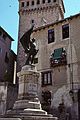 July 1, 1990 - Segovia, Spain.<br />Monument to Juan Bravo in front of the Torren de los Lozoyas.