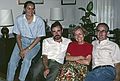 July 4, 1990 - Oviedo, Spain.<br />Cesar's wife, Cesar, Baiba, and Ronnie.