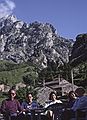 July 6, 1990 - Cain, Leon, Spain.<br />Ronnie, Julian, Melody, Joyce, and Baiba resting after our hike into the gorge.<br />43 12 50 N, 4 54 17 W.