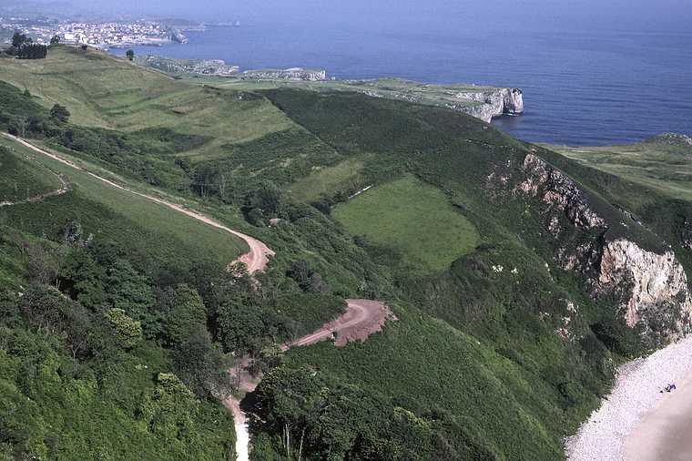 July 8, 1990 - Heading east out of Cue, Asturias, Spain.