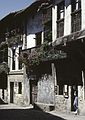 July 8, 1990 - Santillana del Mar, Santander, Spain.<br />Julian in the doorway.