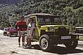 July 12, 1990 - Hike near Salsrdu, Lerida, Spain.<br />Julian, Melody, and the Avila's Land Rover that we used that day.