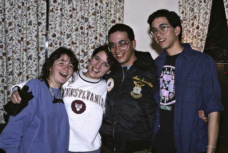 Jan. 1991 - Merrimac, Massachusetts.<br />Natalia, Melody, Carl (home for Christmas from the Air Force), and Eric.