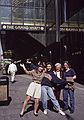 April 6, 1991 - New York, New York.<br />Phantom of the Opera trip to the Big Apple.<br />Natalia, Melody, Marie, and Joyce in front of our home for the night.