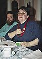 April 14, 1991 - Merrimac, Massachusetts.<br />Natalia's birthday, Norma's birthday, and Paul and Norma's anniversary celebration.<br />Paul, and Norma showing off her new pin.