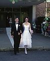 May 25, 1995 - West Newbury/Groveland, Massachusetts.<br />Pentucket Regional High School's pre-prom couples parade.<br />Meredith and her date.