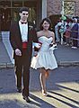 May 25, 1995 - West Newbury/Groveland, Massachusetts.<br />Pentucket Regional High School's pre-prom couples parade.<br />Tom and Melody.
