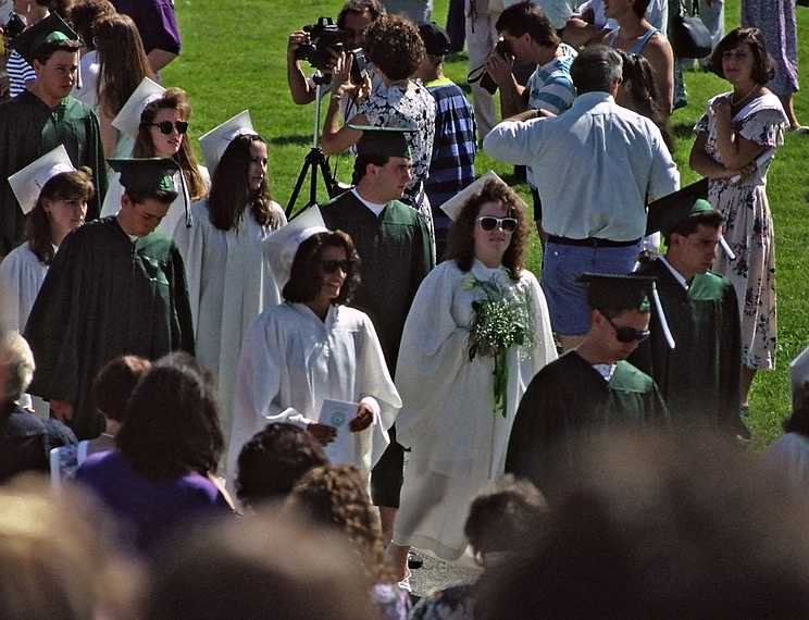 June 1991 - West Newbury/Groveland, Massachusetts.<br />Melody's and Natalia's graduation.<br />Melody among other students in the incoming procession.