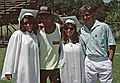 June 1991 - West Newbury/Groveland, Massachusetts.<br />Melody's and Natalia's graduation from Pentucket High School.<br />Melody, ?, Natalia, and Scott.