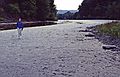 August 25, 1991 - Taughannock Falls, Ulysses, New York.<br />Joyce on the creek bed below the falls.