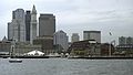 May 1992 - Whale watch trip out of Boston, Massachusetts.<br />Boston skyline from the whale watch boat on the way back.