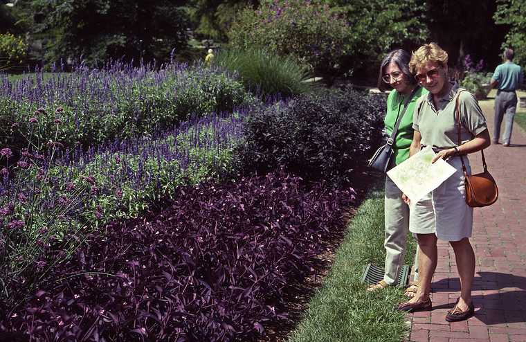 August 12, 1992 - Longwood Gardens, Kennett Square, Pennsylvania.<br />Joyce and Baiba.