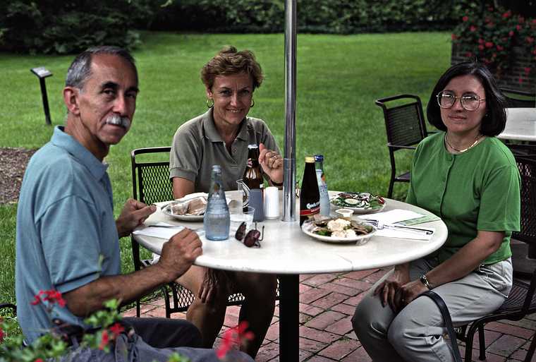 August 12, 1992 - Longwood Gardens, Kennett Square, Pennsylvania.<br />Ronnie, Baiba, and Joyce.