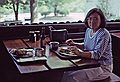 August 19, 1992 - Monticello, Charlottesville, Virginia.<br />Joyce at lunch.