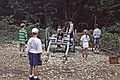 August 20, 1992 - Colonial Williamsburg, Virginia.<br />Very young militia in training to fire a cannon.