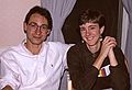 Sept. 26, 1992 - Merrimac, Massachusetts.<br />Eric's 20th birthday celebration.<br />Friends Oscar and Leslie.
