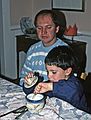 Sept. 26, 1992 - Merrimac, Massachusetts.<br />Eric's 20th birthday celebration.<br />Uncle Tom and cousin TJ.