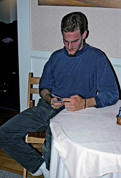 Sept. 26, 1992 - Merrimac, Massachusetts.<br />Eric's 20th birthday celebration.<br />Friend Nathan.
