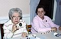 Dec. 20, 1992 - Merrimac, Massachusetts.<br />Christmas tree decoration.<br />Marie and her friend Annette.