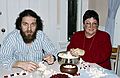 Dec. 20, 1992 - Merrimac, Massachusetts.<br />Christmas tree decoration.<br />Paul and Norma.