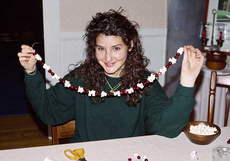 Dec. 20, 1992 - Merrimac, Massachusetts.<br />Christmas tree decoration.<br />Cristina.