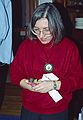 Dec. 20, 1992 - Merrimac, Massachusetts.<br />Christmas tree decoration.<br />Joyce with more ornaments to be hung.