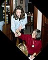 Dec. 20, 1992 - Merrimac, Massachusetts.<br />Christmas tree decoration.<br />Joyce handing Karen a decoration.