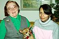 Dec 25, 1992 - Manchester by the Sea.<br />Velta with her dog and Nancy.