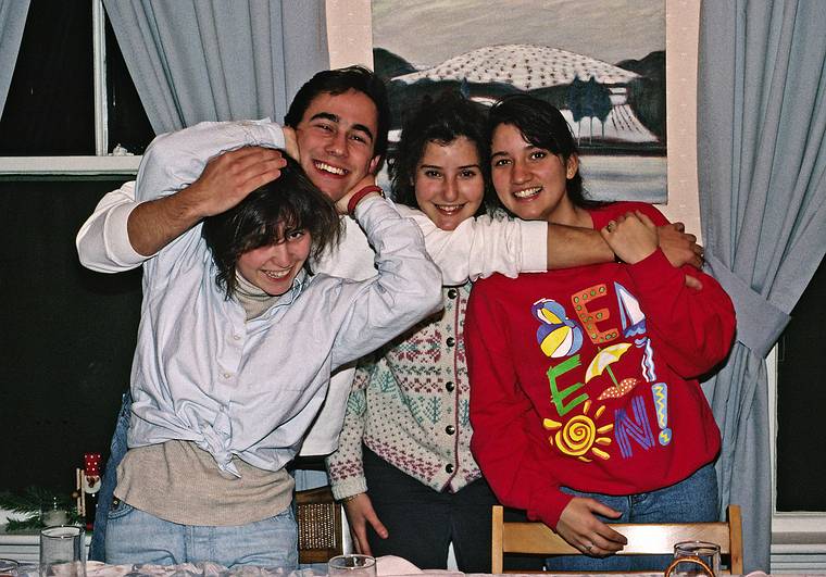 Jan. 4, 1993 - Merrimac, Massachusetts.<br />Melody's birthday party.<br />Natalia, Julian, Cristina, Melody.