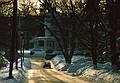 Feb. 1993 - Merrimac, Massachusetts.<br />Around the house after several snowstorms.<br />Looking south along Woodland Street towards Route 110.