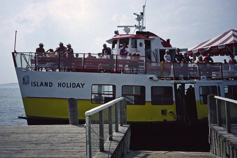July 10, 1993 - Cliff Island, Casco Bay, Maine.<br />The ferry boat back to Portand.