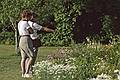 July 26, 1993 - Acadia National Park, Mount Desert Island, Maine.<br />Baiba and Joyce admiring the flowers.