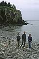 July 27, 1993 - Between Yarmouth and Annapolis Royal, Nova Scotia, Canada.<br />Baiba, Ronnie, and Joyce on a beach? off the Evangeline Trail.