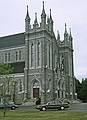 July 27, 1993 - Between Yarmouth and Annapolis Royal, Nova Scotia, Canada.<br />The granite church of St. Bernard.