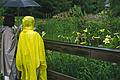 July 28, 1993 - Annapolis Royal Historic Gardens, Nova Scotia, Canada.<br />Joyce and Baiba admiring the flowers.