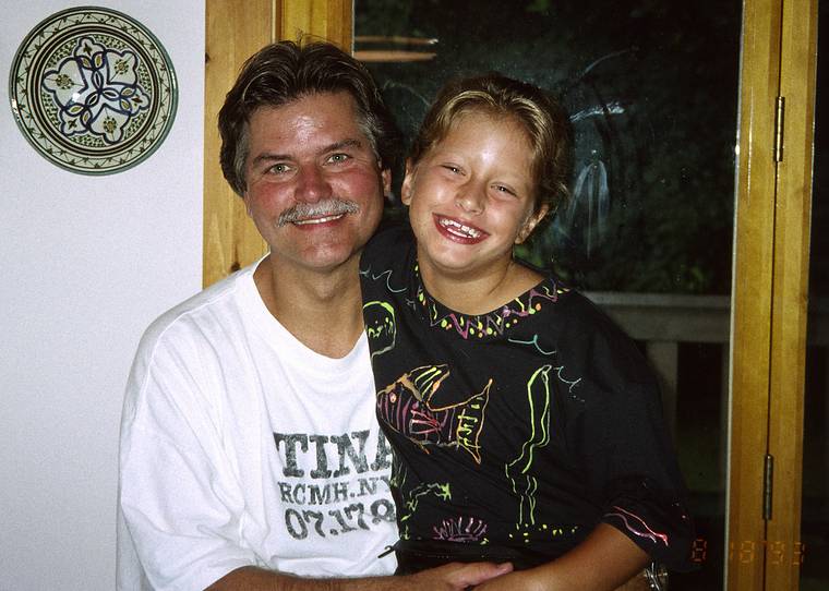 August 18, 1993 - Merrimac, Massachusetts.<br />Michael and his daughter Kristen visiting from Maryland.